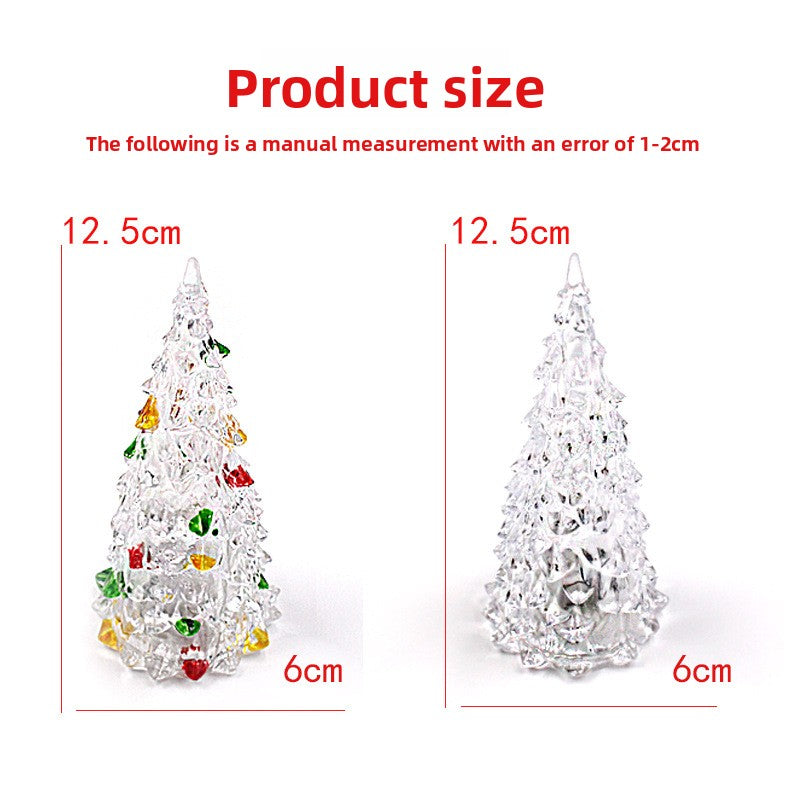 LED Acrylic Colorful Christmas Tree Night Light
