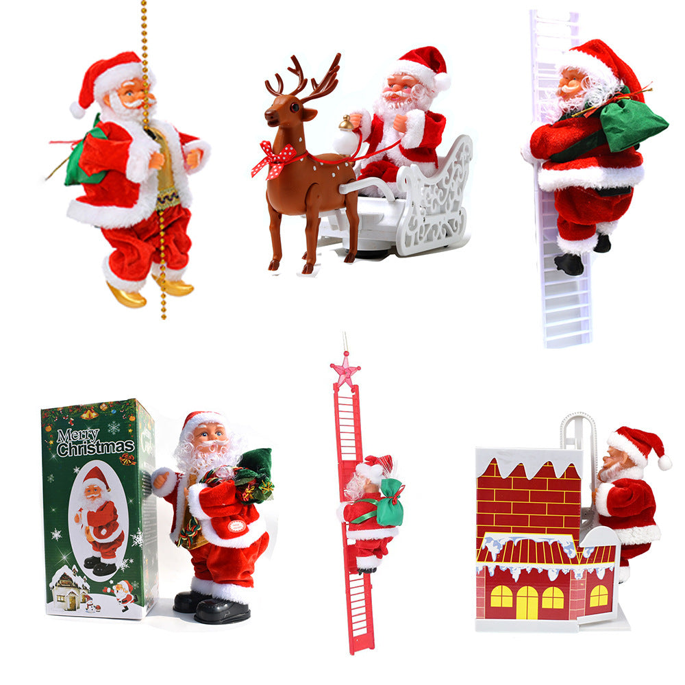Electric Moving Santa Claus Reindeer Christmas Decoration