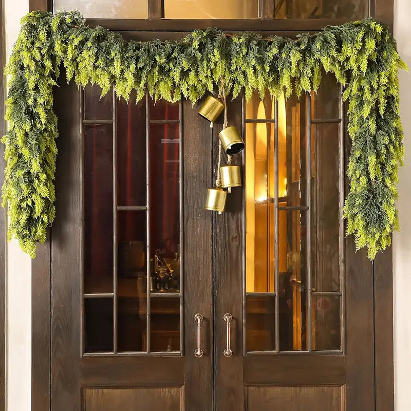 Christmas Cedar Wreath Garland for Home Decoration