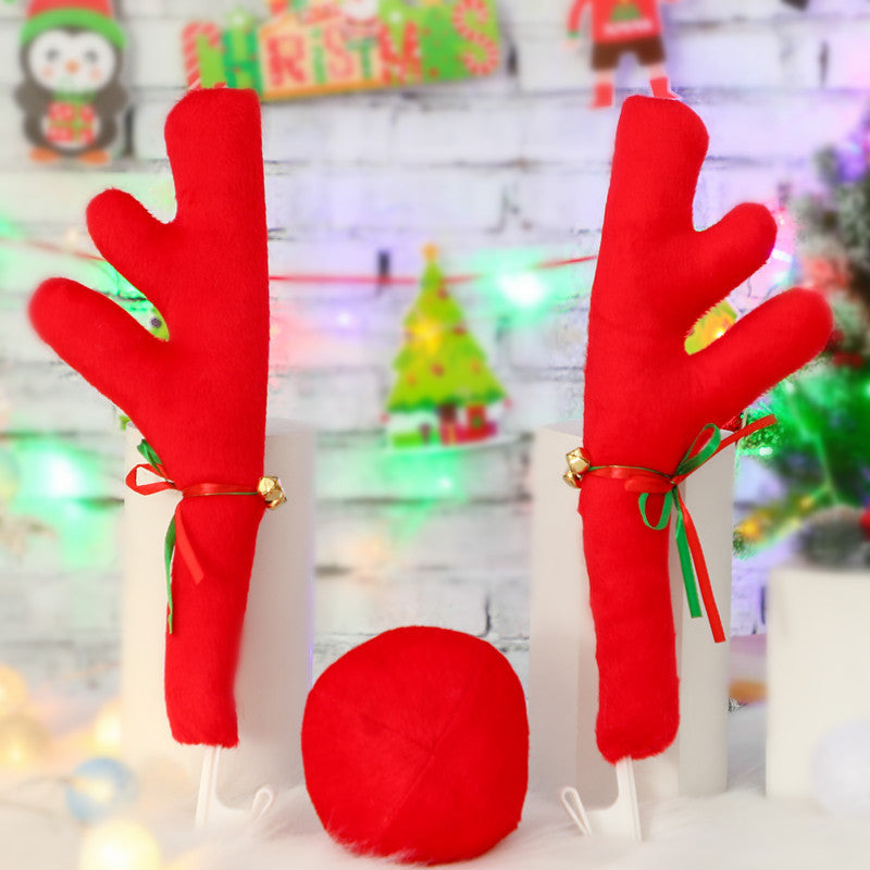 Christmas Car Antler Decoration Set for Vehicle