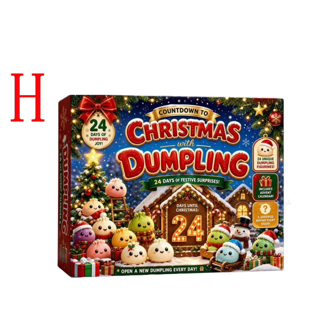 Christmas Countdown Calendar Squishy Toy Set