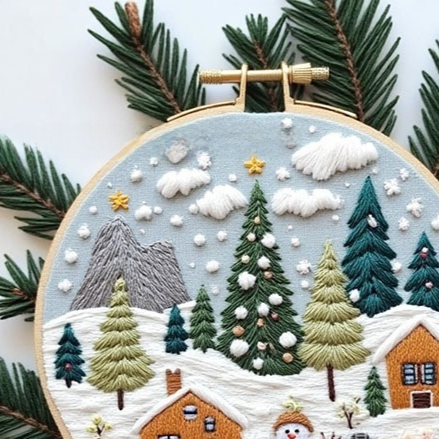 Christmas Embroidery DIY Craft Kit