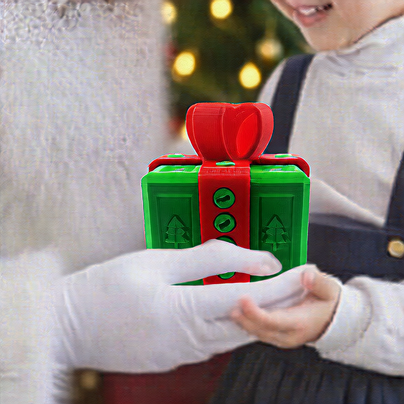3D Printed Christmas Tree Novelty Gift Box