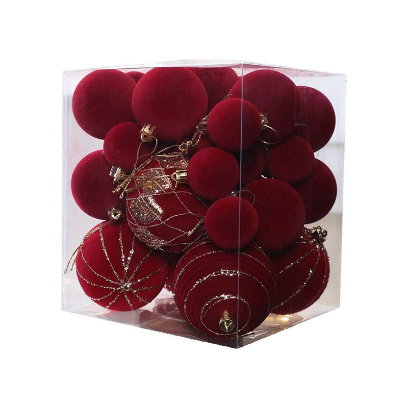 Velvet Flocked Christmas Ball Ornaments
