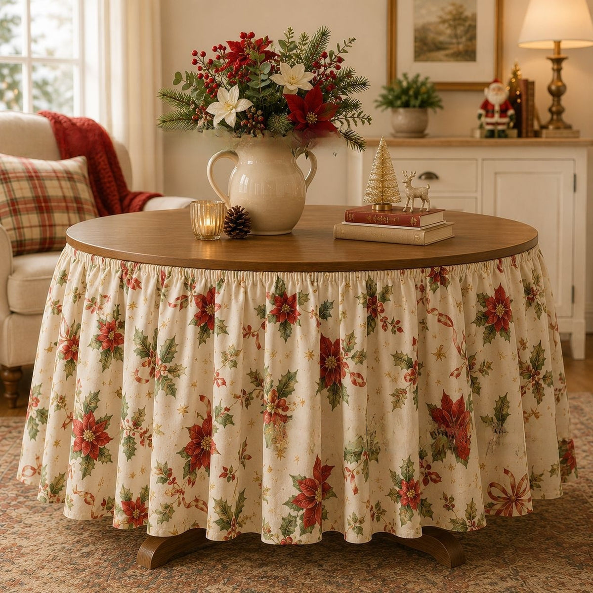 Christmas table skirt