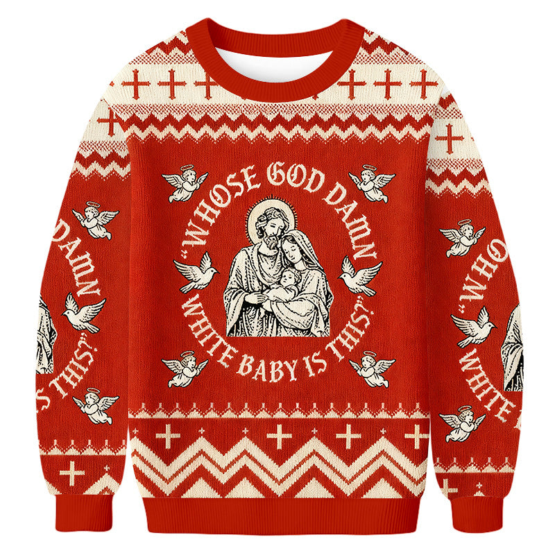 Casual Christmas Print Crew Neck Sweatshirts