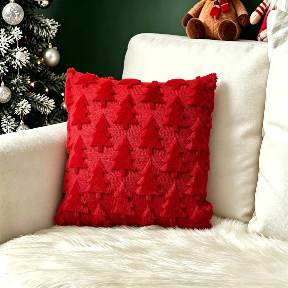Christmas Themed Decorative Pillow Cover