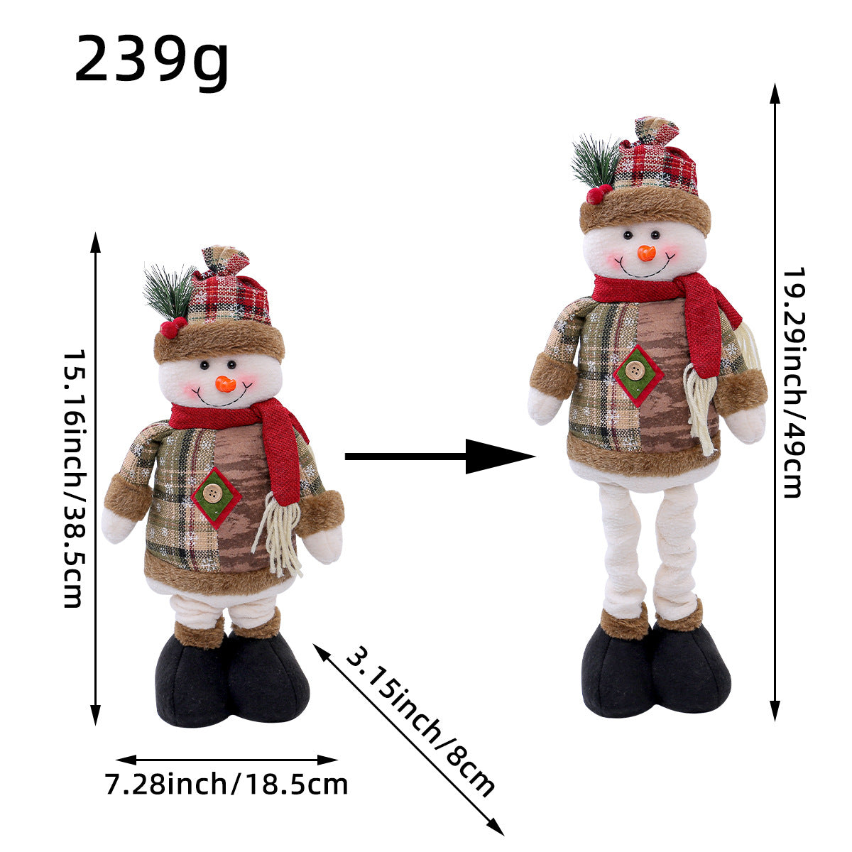 Christmas stretchable figurine decoration
