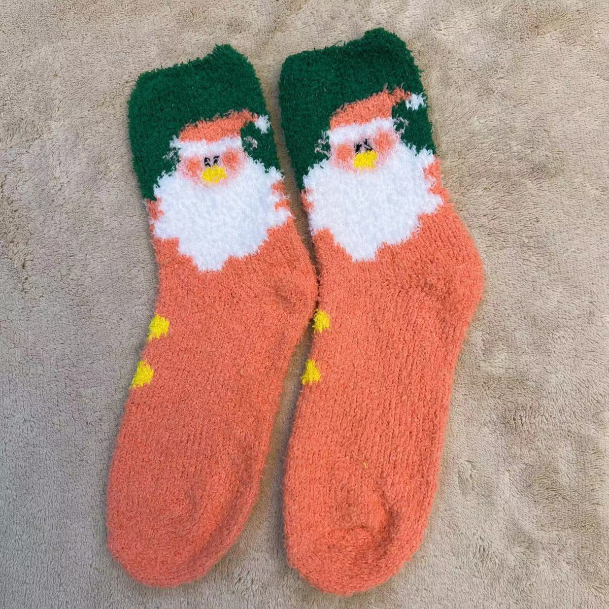 Plush Christmas Slipper Socks with Non-Slip Sole