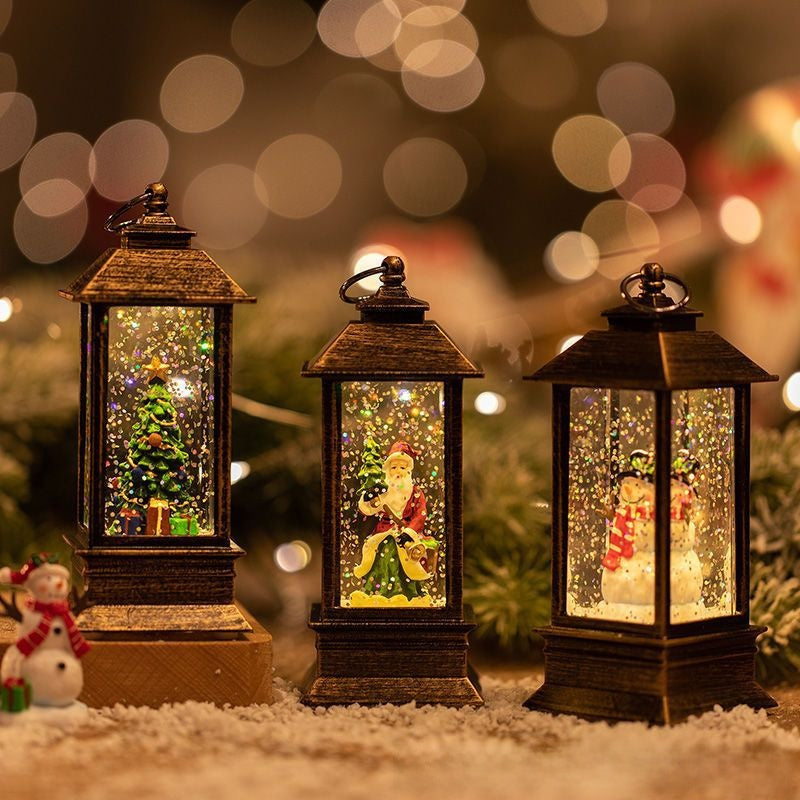 Christmas Decorative Night Light with Water Snow Effect