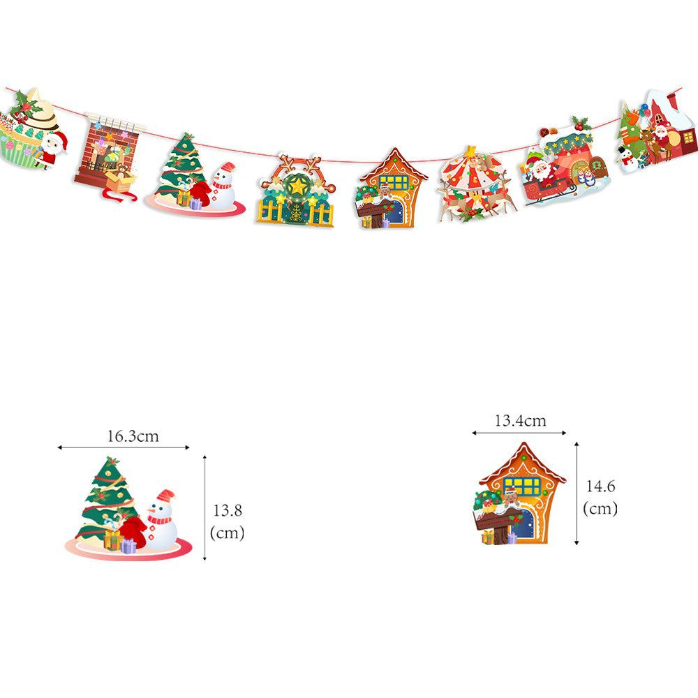 Christmas Decorative Paper Flags and Pennants