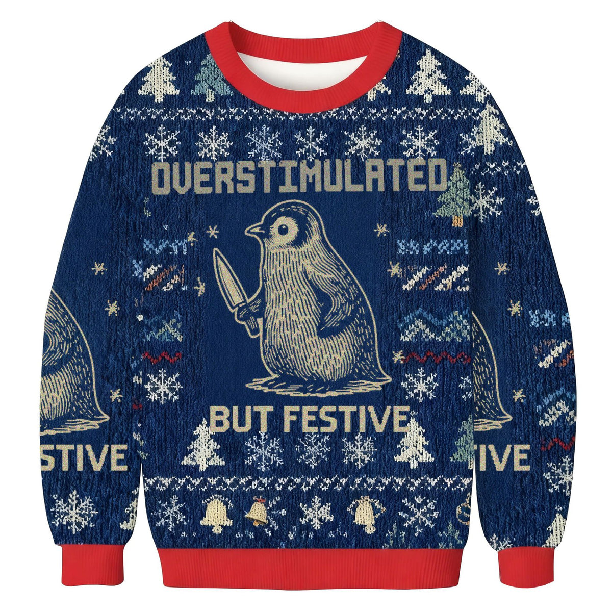 Casual Christmas Print Crew Neck Sweatshirts