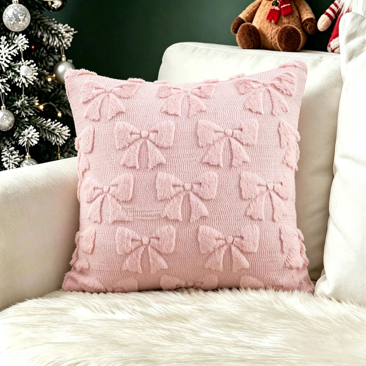 Christmas Themed Retro Cushion Cover