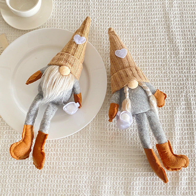 Knitted Doll with Cup Christmas Decoration