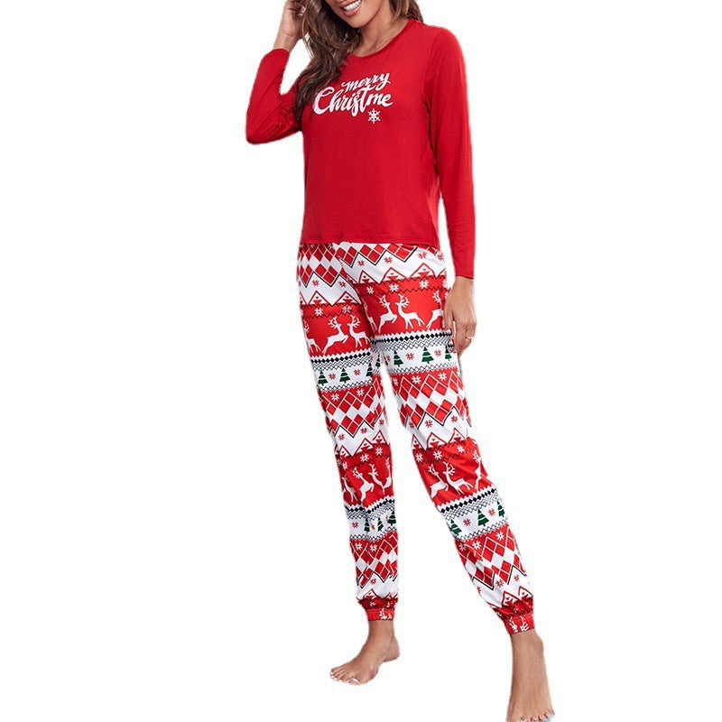 Women's Christmas Pajama Set Long Sleeve Home Wear