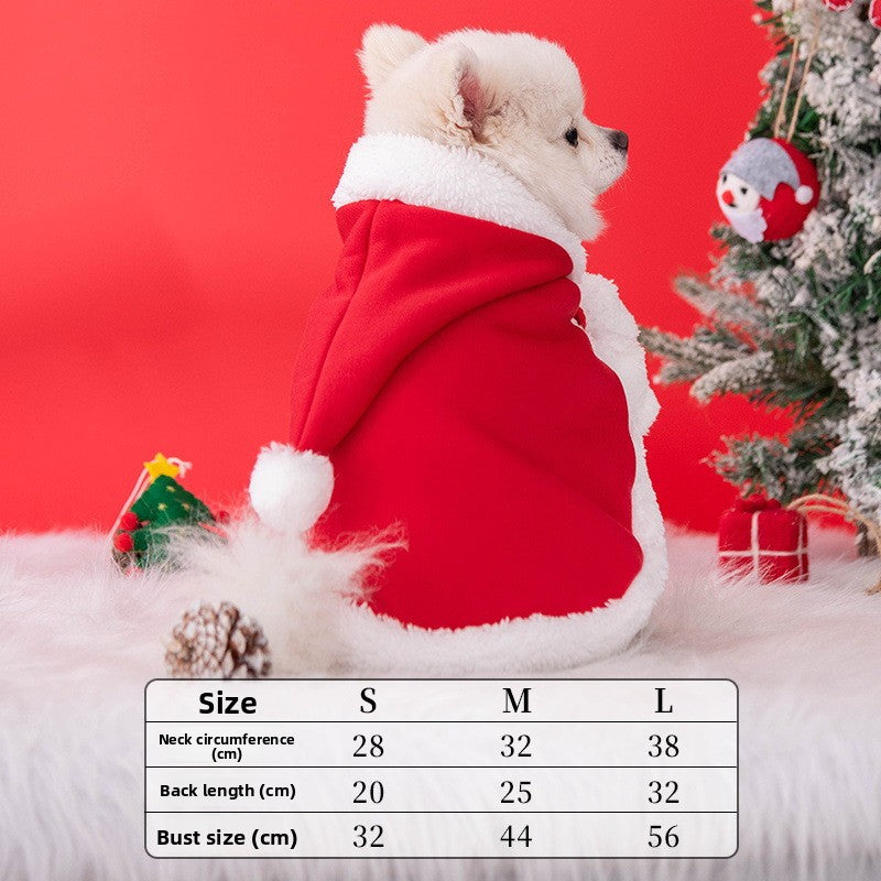 Pet Christmas Party Dog Cloak Pet Cat Hat Shawl suit