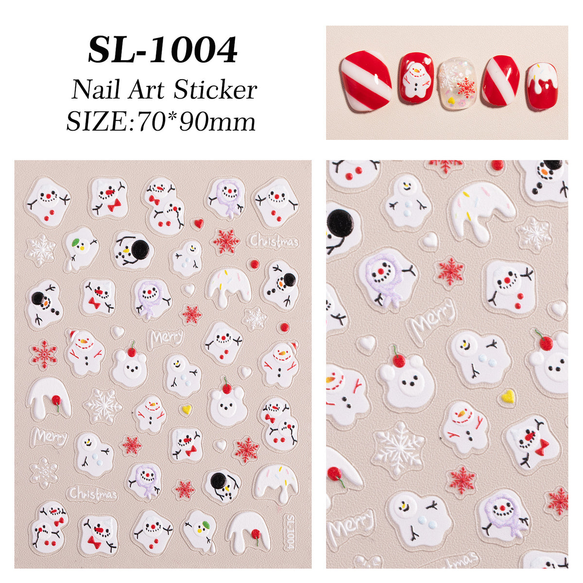 5D Christmas Tree Nail Stickers