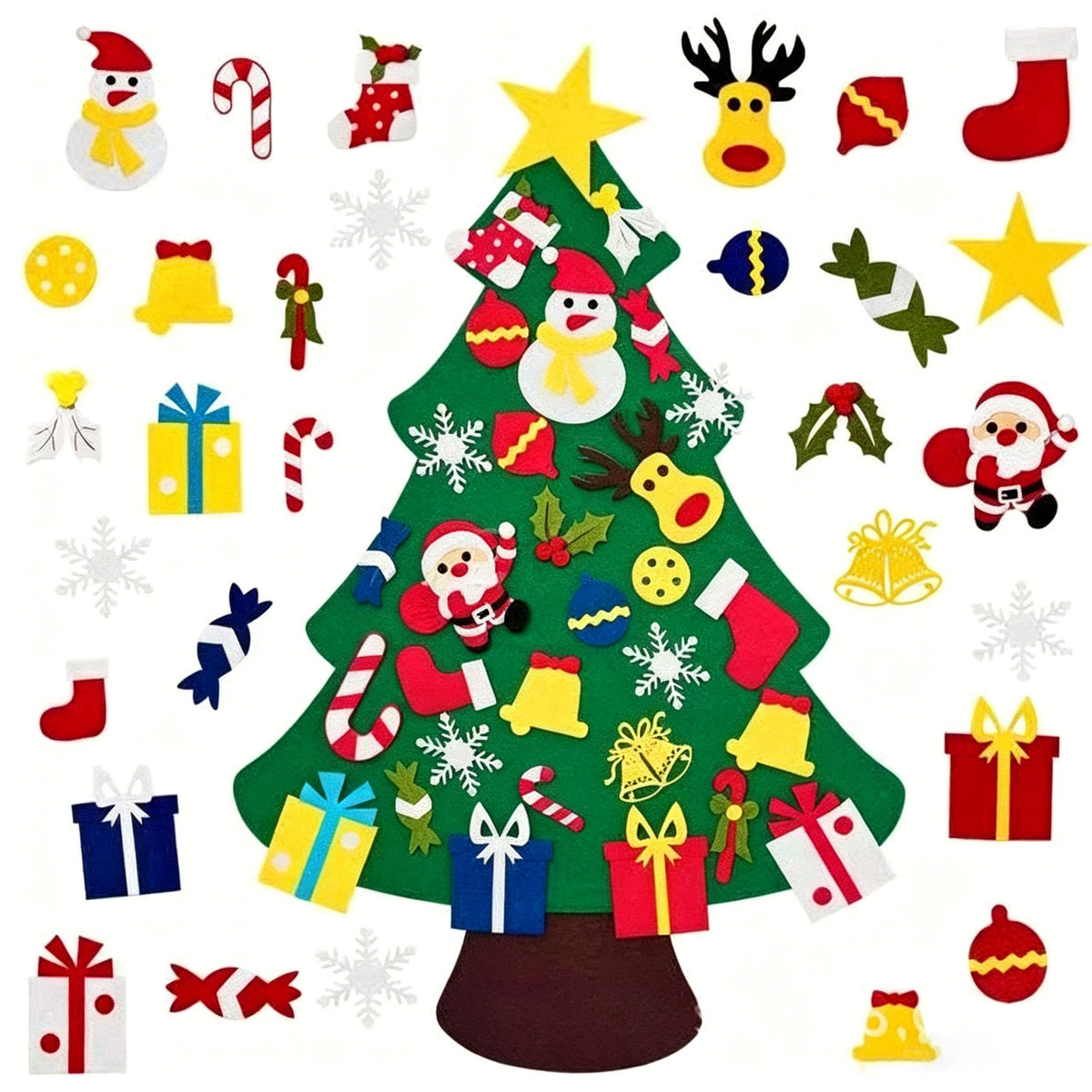 DIY Felt Christmas Tree with Ornaments
