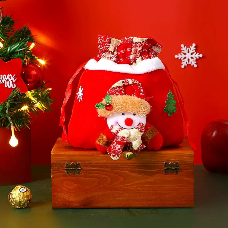Christmas Decorative Gift Bag for Candy Apple Holiday Party