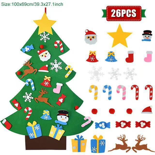 DIY Felt Christmas Tree with Ornaments