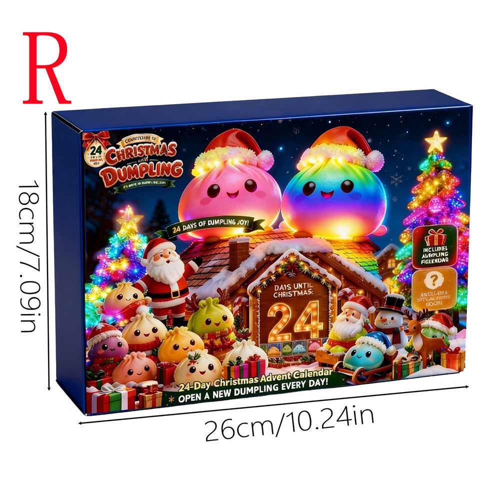 Christmas Countdown Calendar Squishy Toy Set