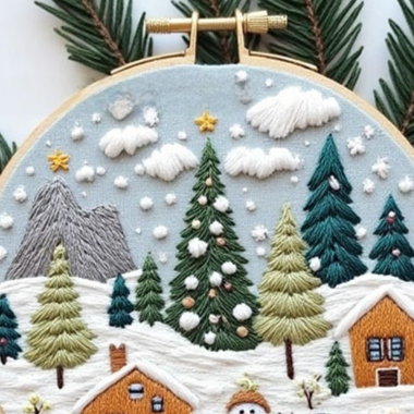 Christmas Embroidery DIY Craft Kit