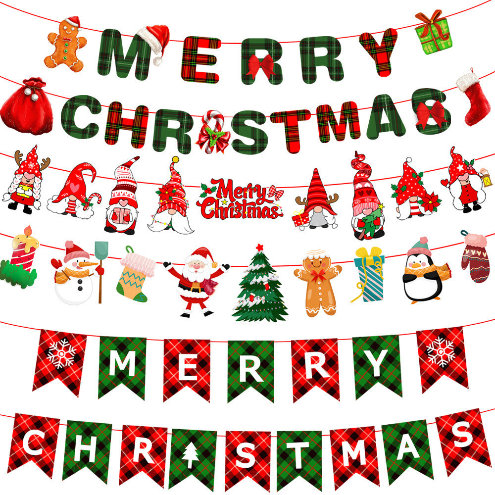Christmas Decorative Paper Flags and Pennants