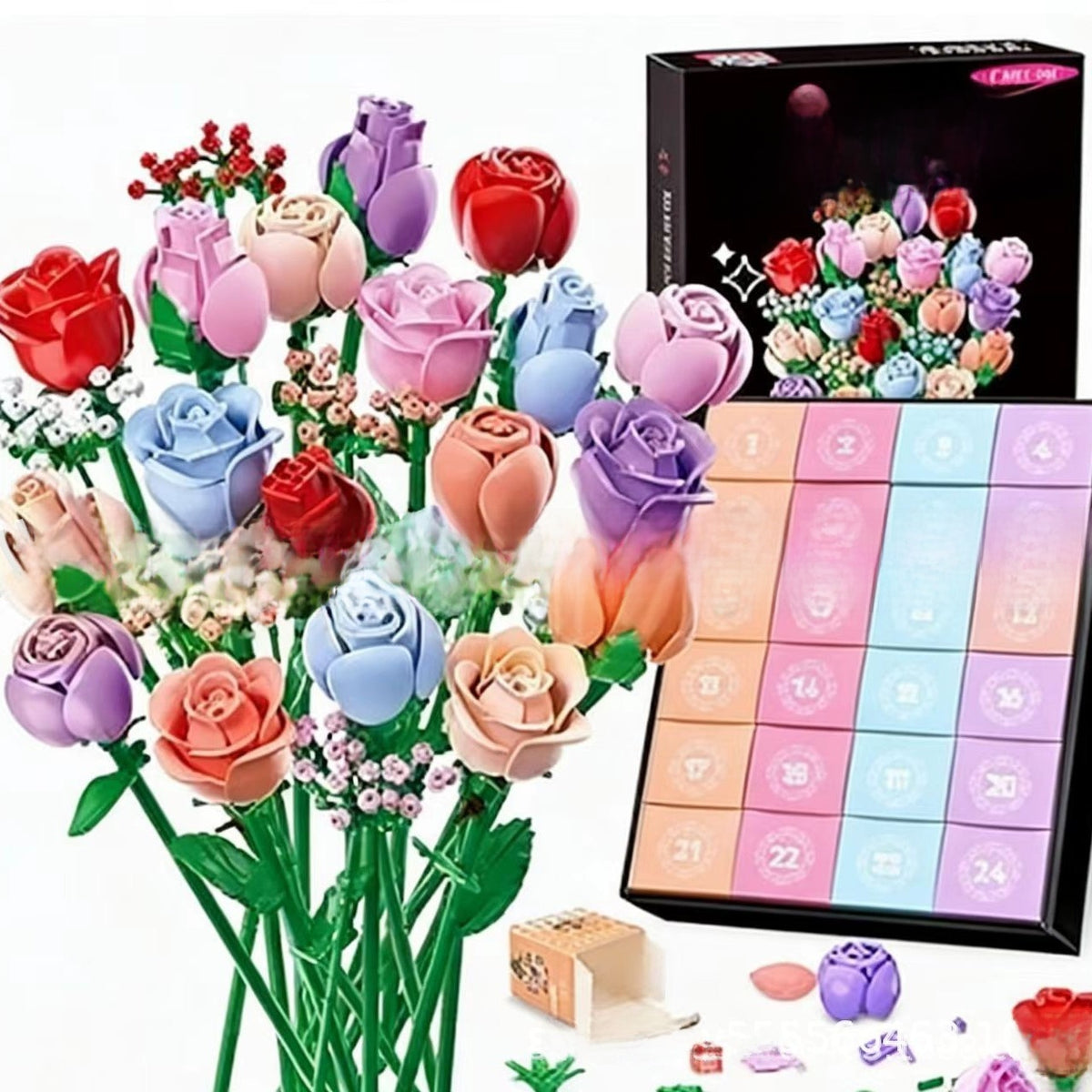 Bouquet building blocks Christmas blind box puzzle