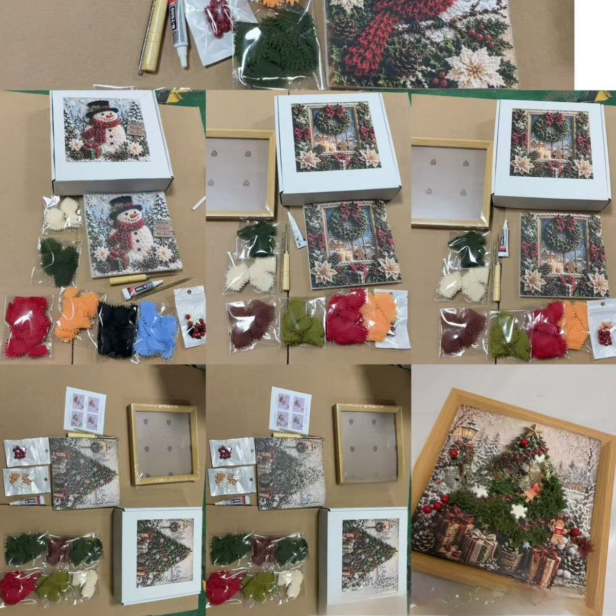 Christmas Fabric Poke Art Craft Kit