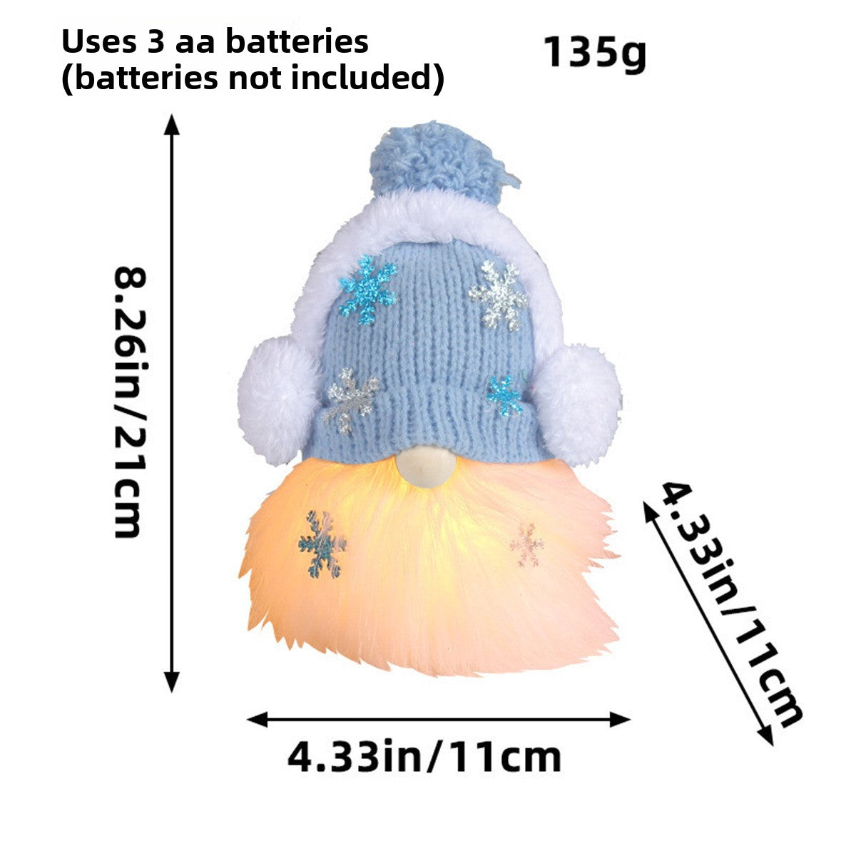 Christmas Lighted Doll Ornament