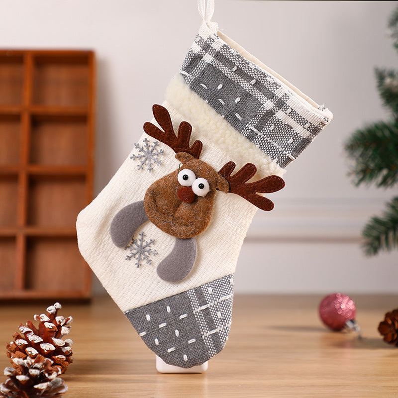 Christmas Decoration Socks with Laser Patterns