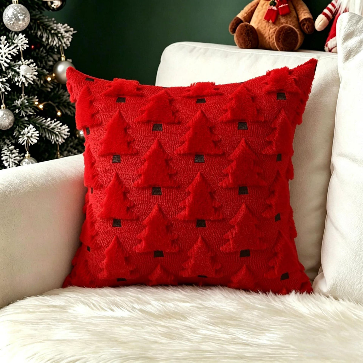Christmas Themed Decorative Pillow Cover