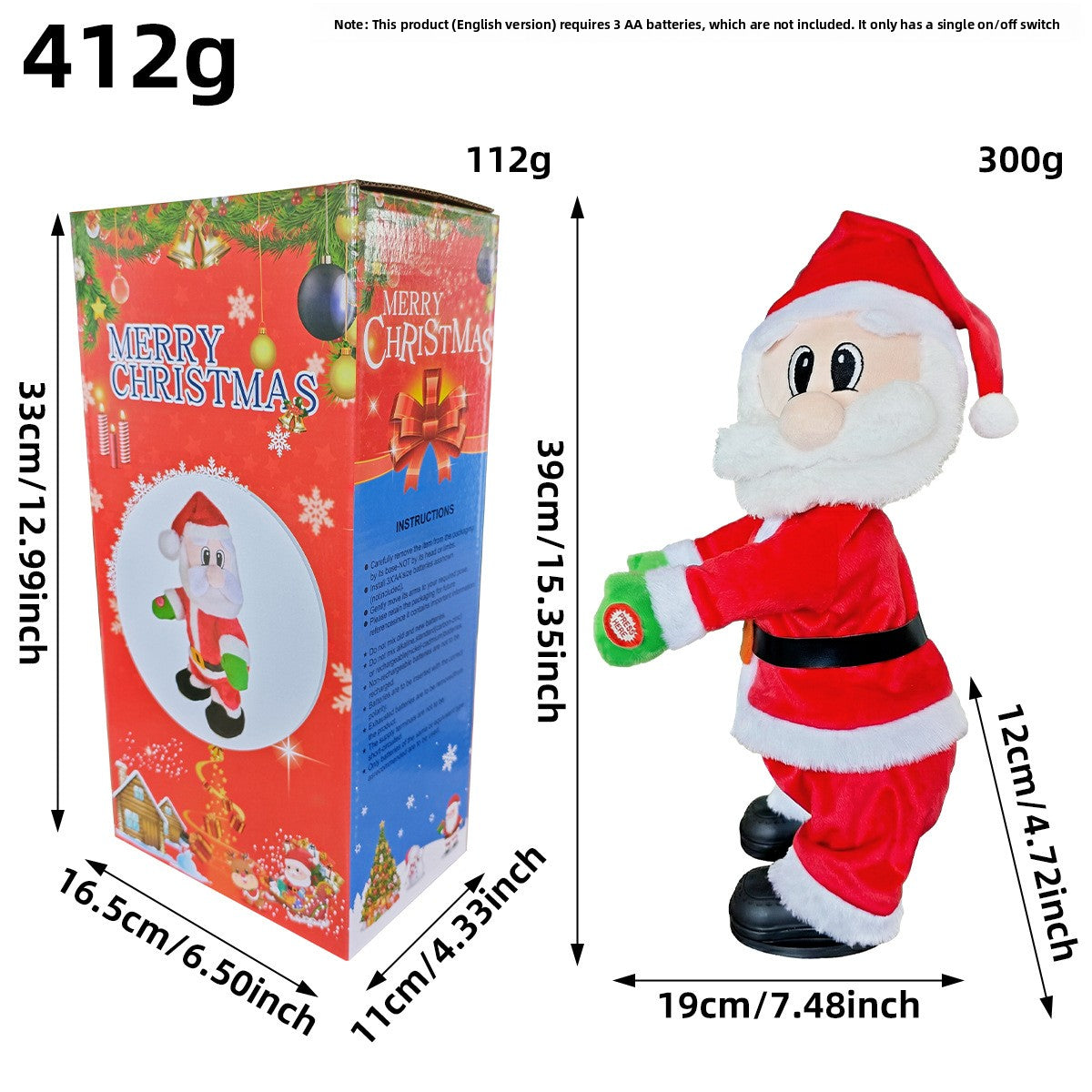 Christmas Ornaments, Electric Music, Butt-Twisting Santa Claus, Children's Christmas Electric Toys