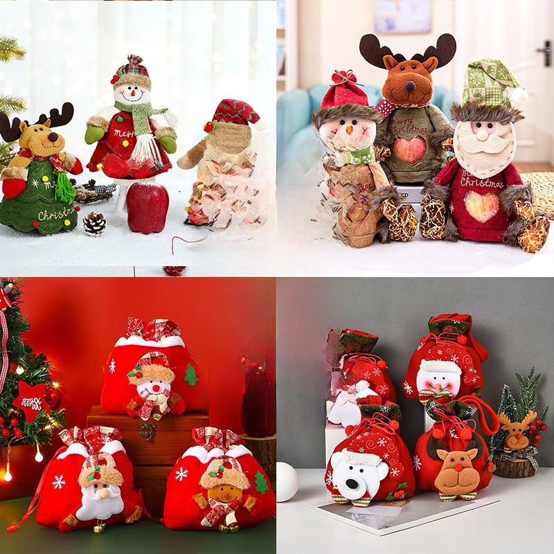 Christmas Decorative Gift Bag for Candy Apple Holiday Party