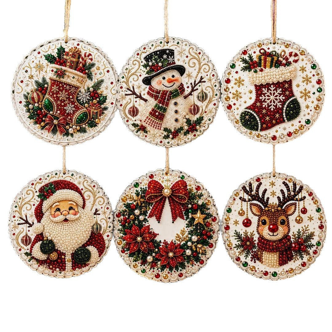 Pearl Christmas Heart Ornament