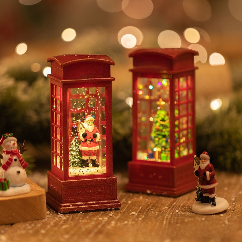 Christmas Decorative Night Light with Water Snow Effect