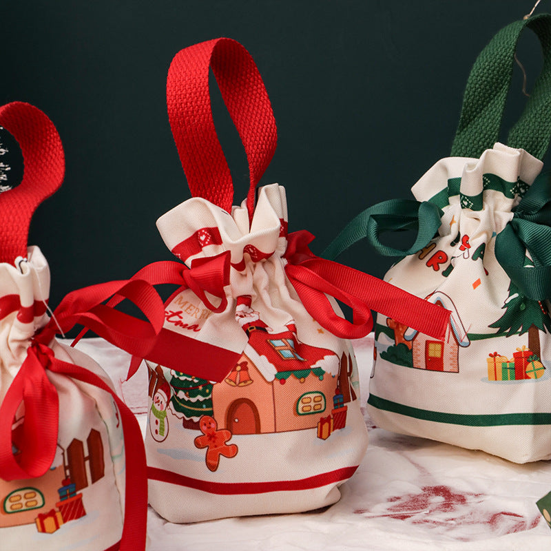 Christmas Apple Gift Bag Knitted Fabric Holiday Packaging
