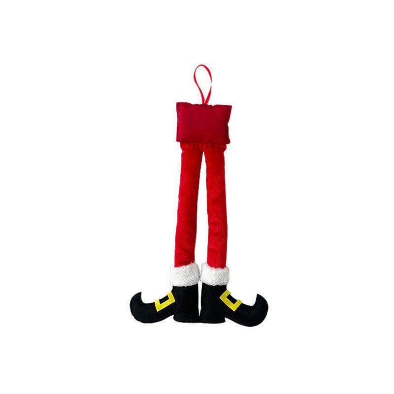Christmas Elf & Santa Leg Hanging Decoration