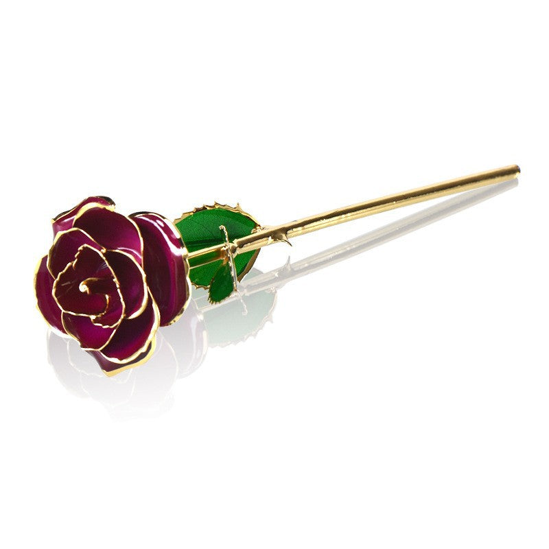 Paint rose real gold simulation rose gift box Valentine's Day gift Christmas gift wholesale
