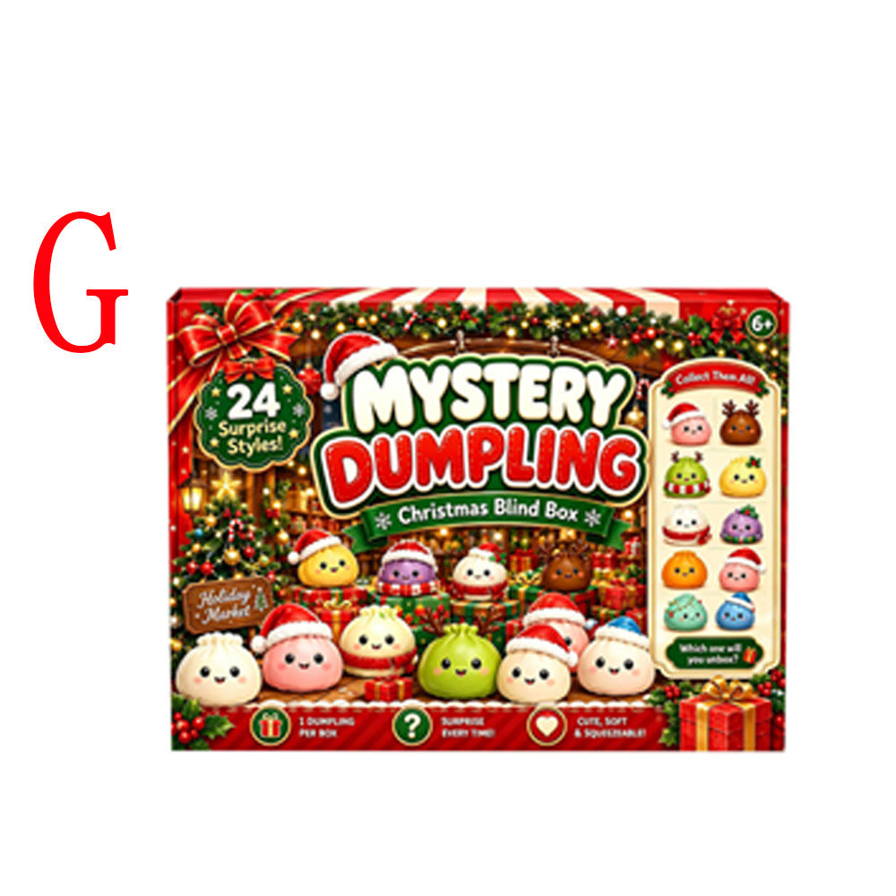 Christmas Countdown Calendar Squishy Toy Set