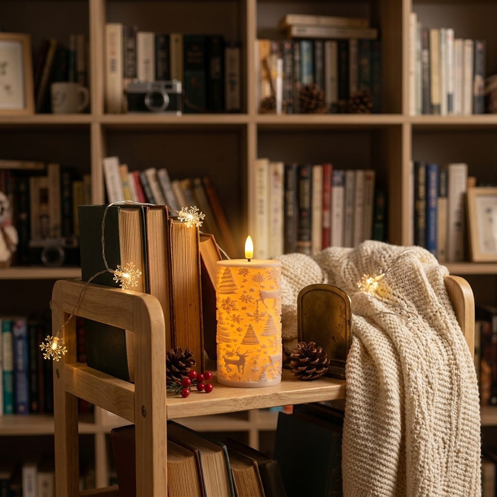 Christmas Resin LED Decorative Candle Light