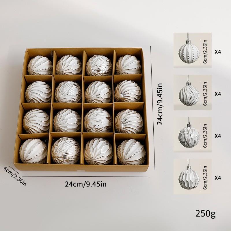 Vintage Christmas Ball Ornaments Set
