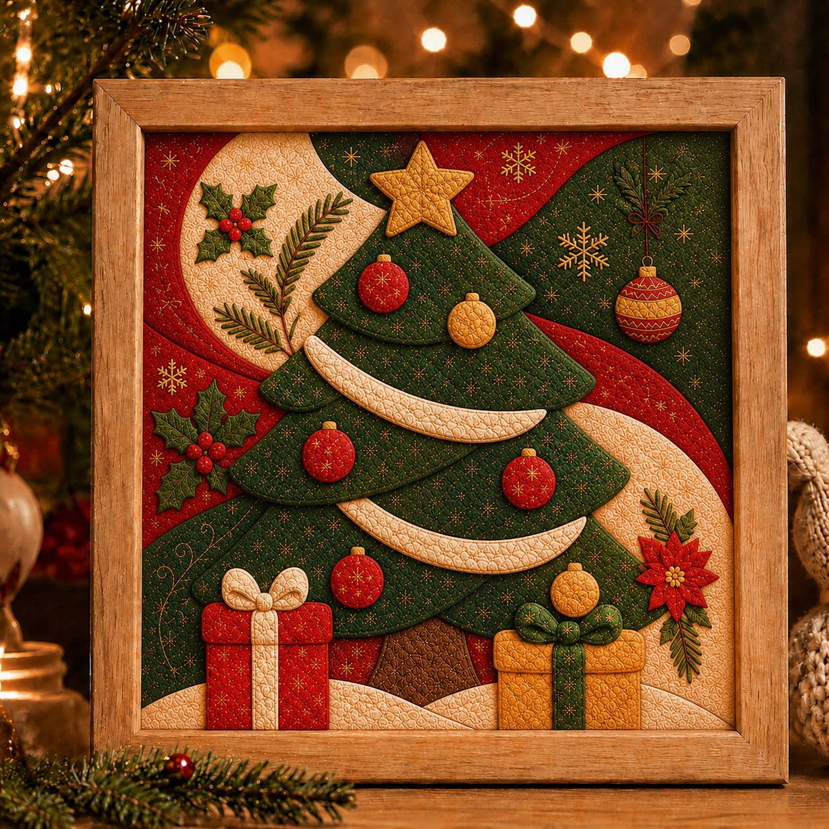 DIY Christmas Fabric Art Painting Kit Creative Patchwork Craft Set