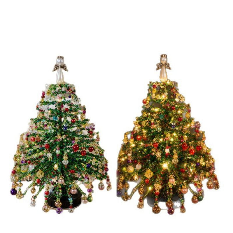 DIY Beaded Christmas Tree Kit with Lights