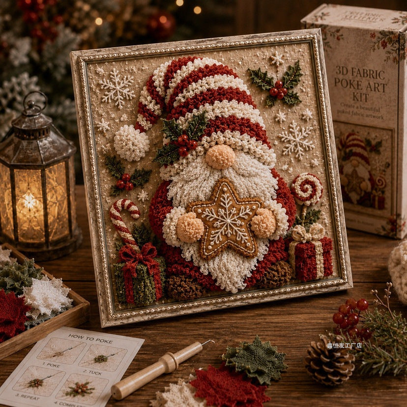 Christmas Fabric Poke Art Craft Kit