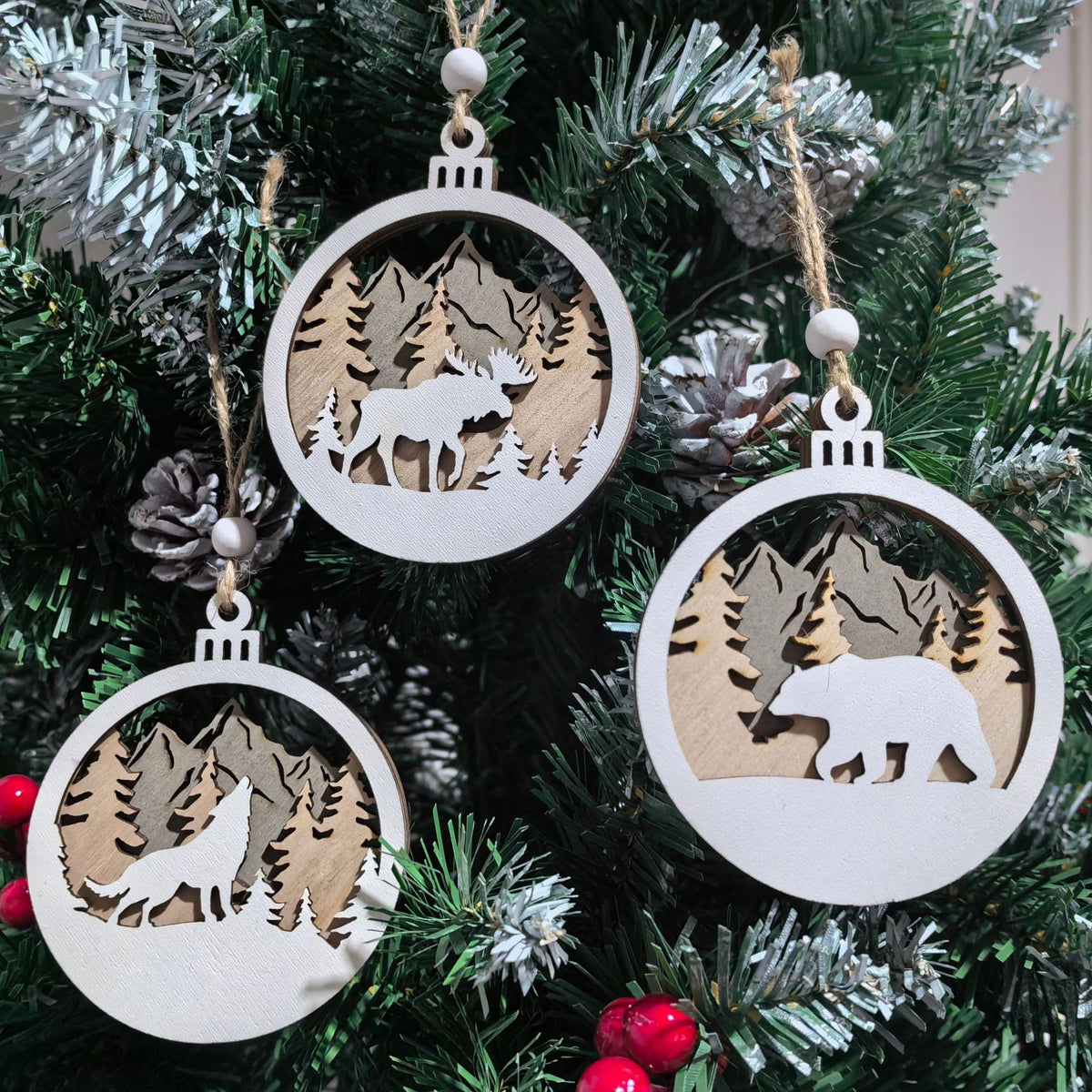 Wooden Christmas ornaments