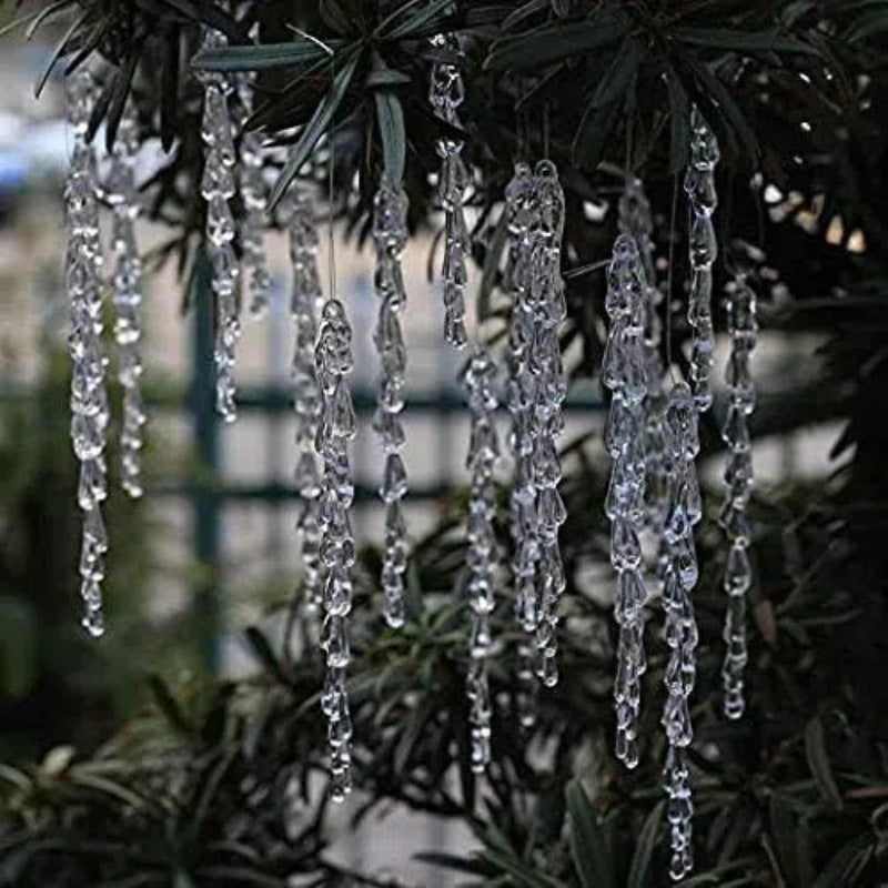 Transparent Ice Christmas Tree Pendants