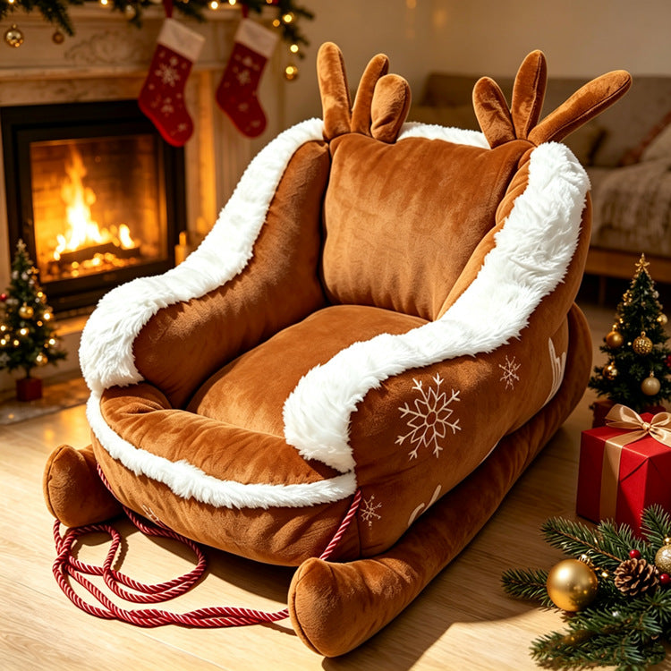 Christmas sled dog bed