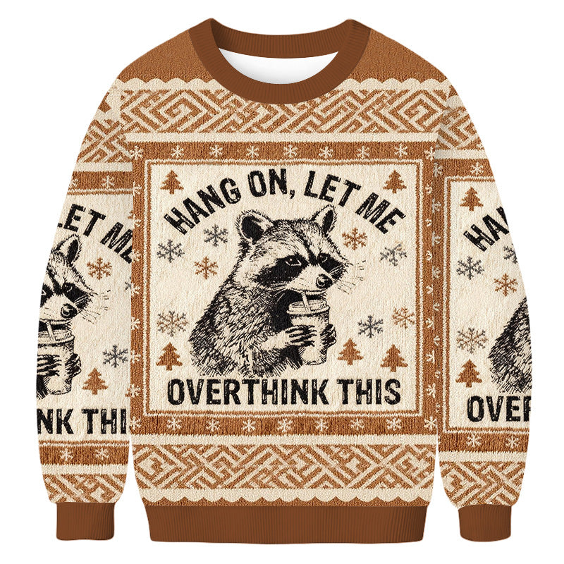Casual Christmas Print Crew Neck Sweatshirts
