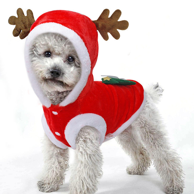 Flannel Pet Clothes for Christmas and Winter